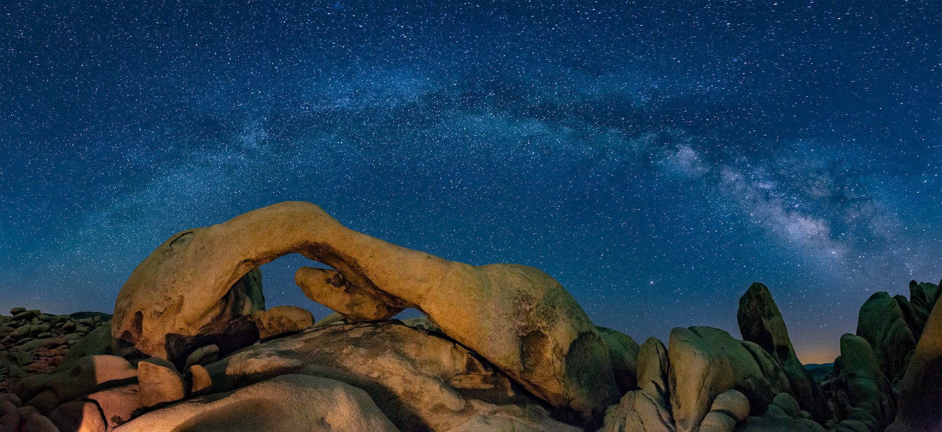 Milky way at night stars Joshua Tree, USA